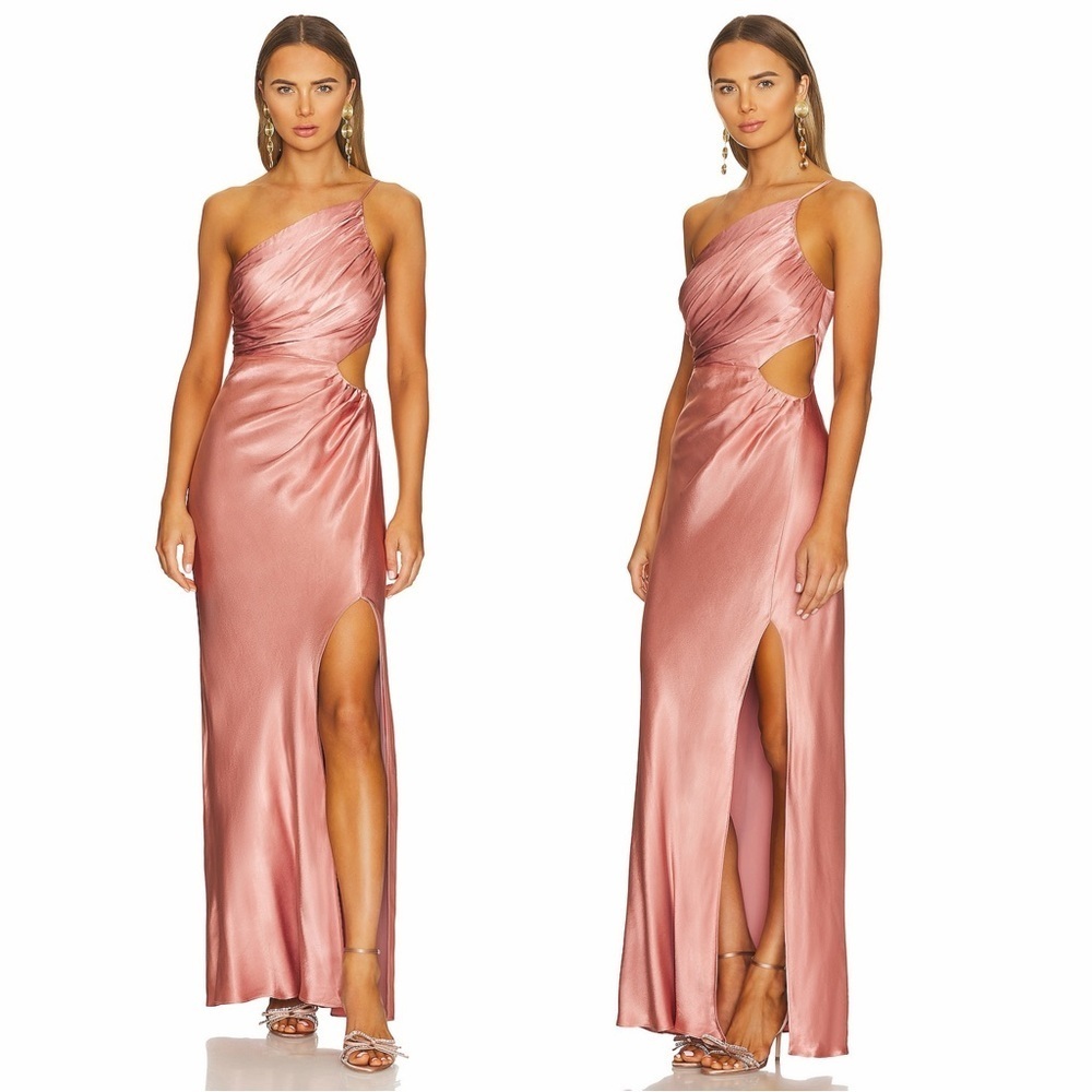 Shona Joy La Lune Asymmetrical Gathered Maxi Dress